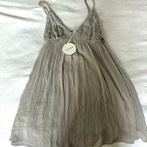 Silver gray babydoll dress size M